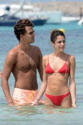 Martina Stoessel and Pepe Barroso on the Beach in Formentera, Spain 07/31/2017