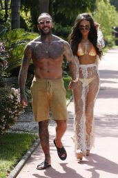 Megan McKenna in Bikini - Arriving at a Villa in for Filming a Gold Themed Party in Marbella 08/07/2017