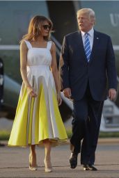 Melania Trump and Donald Trump - Arrives Back at The White House 08/20/2017