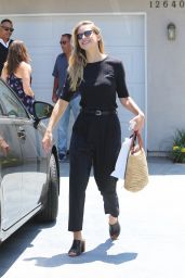 Melissa Benoist - Arrives to a Private Party in Brentwood 08/13/2017