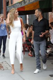 Nina Agdal With Start-Up Founder Tarik Sansal to Preview New Romio App in NYC 08/20/2017