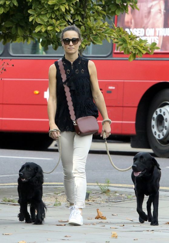 Pippa Middleton Walking Her Dogs - Kings Road in London 08/23/2017