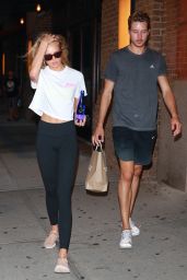 Romee Strijd in Tights - Walks With Her Boyfriend in New York 08/22/2017