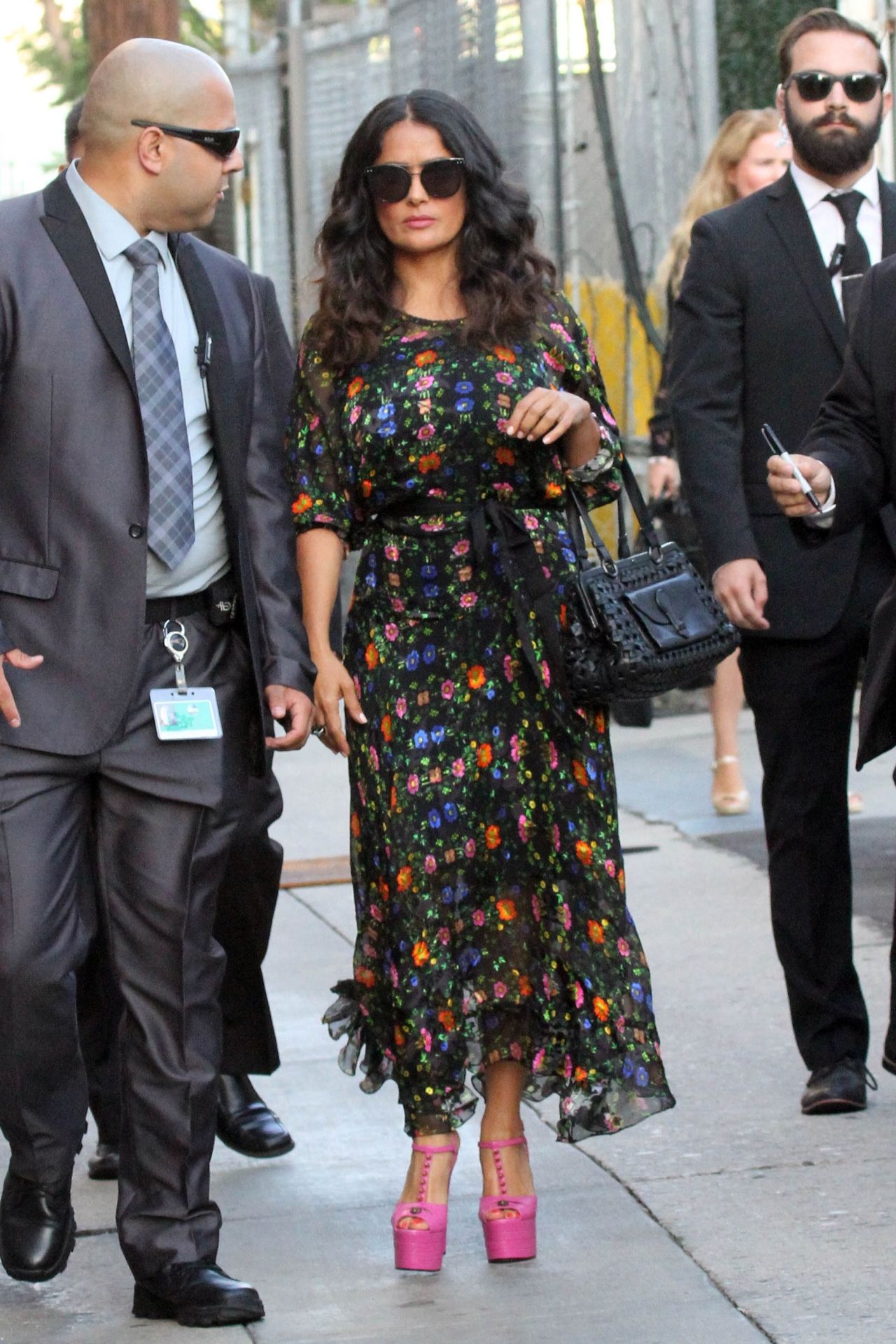 Salma Hayek Arriving to Appear on Jimmy Kimmel Live in LA 08/17/2017