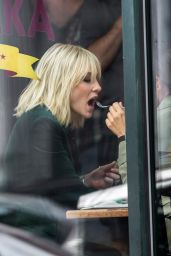 Sandra Bullock and Cate Blanchett at Cafe Veselka in East Village - "Ocean