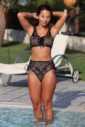 Yazmin Oukhellou in Bikini - Lounging by a Hotel Pool in Turkey, July 2017