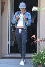 Alessandra Ambrosio at the Gas Pump in Brentwood 09/08/2017