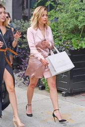 Ashley Benson in a Pink Dress Suit - Le Coucou French Restaurant in NYC 09/08/2017
