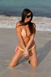 Claudia Romani in Bikini on the Beach in Miami 09/20/2017