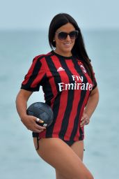 Claudia Romani in Leonardo Bonucci # 19 Team Jersey – Miami Beach 09/27/2017