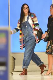 Demi Moore in Travel Outfit - Arriving to JFK Airport in NYC 09/21/2017