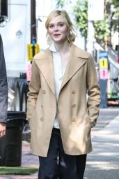 Elle Fanning - On the Set of Woody Allen Movie in NYC 09/11/2017