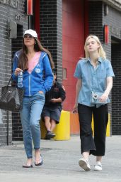 Elle Fanning - With Her Mother Heather Joy Arrington in NYC 09/02/2017