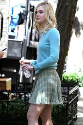 Elle Fanning - Woody Allen Film Set in NYC 09/27/2017 • CelebMafia