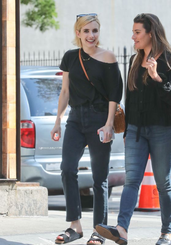 Emma Roberts and Lea Michele - Soho in New York 09/07/2017
