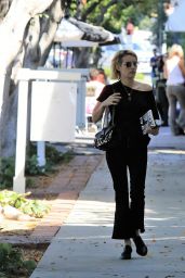 Emma Roberts in Casual Attire - Run Errands in West Hollywood 09/22/2017