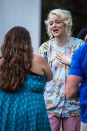 Emma Stone - Shooting Scenes on the Set of "Maniac" in NYC 09/19/2017