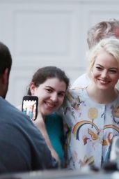 Emma Stone - Shooting Scenes on the Set of "Maniac" in NYC 09/19/2017