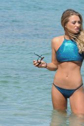 Georgia Harrison in Bikini - Enjoys a Day on the Beach in Ibiza 09/13/2017