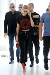 Gigi Hadid - Arriving at Versace Fashion Show in Milan 09/22/2017