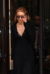 Gigi Hadid Style - Leaving Her Hotel in Paris 09/27/2017