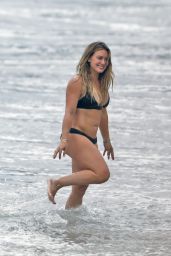 Hilary Duff in Black Bikini - Beach in Malibu 09/04/2017