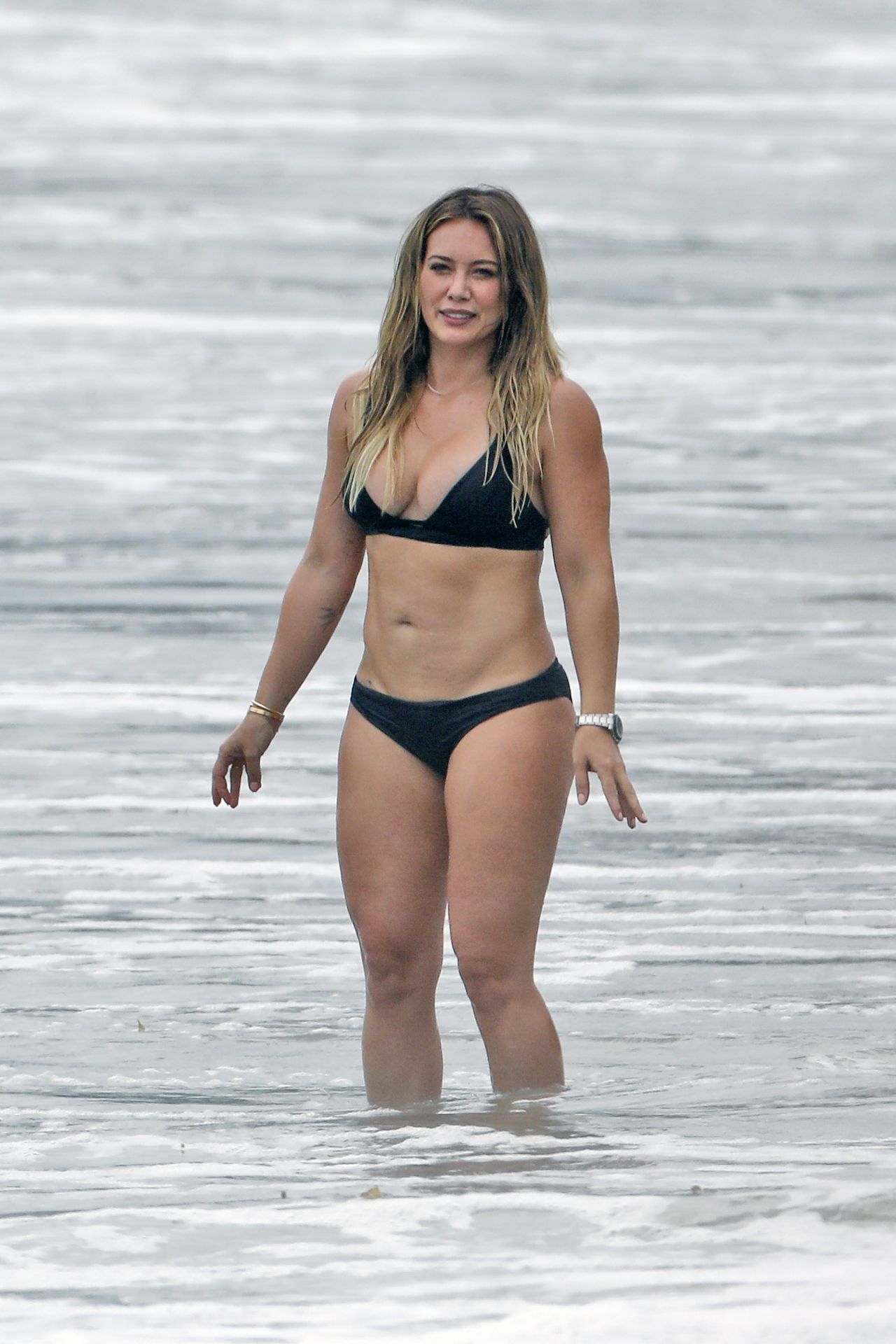 Hilary Duff In Black Bikini Beach In Malibu 09042017 • Celebmafia 