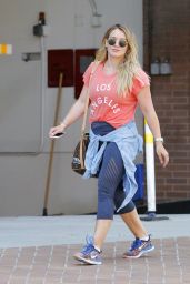 Hilary Duff in Leggings - Out in Beverly Hills 09/05/2017