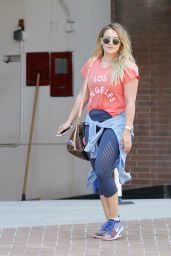 Hilary Duff in Leggings - Out in Beverly Hills 09/05/2017