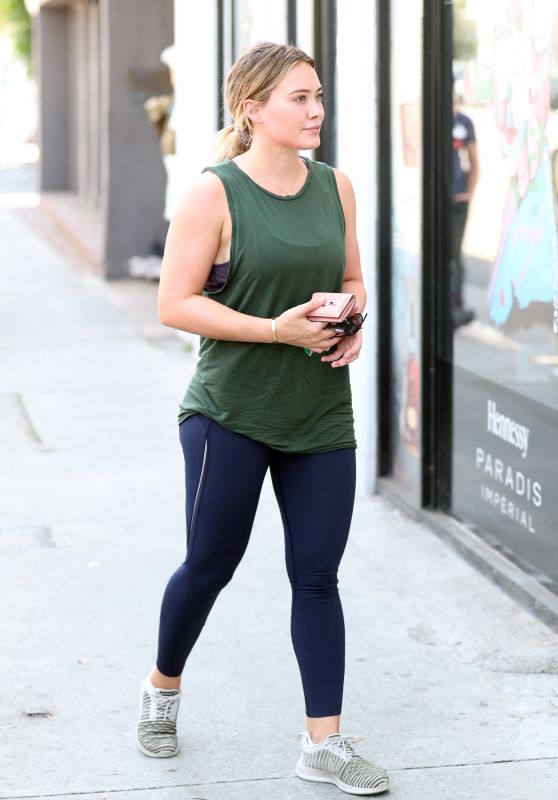 Hilary Duff in Tights - Out in West Hollywood 09/01/2017