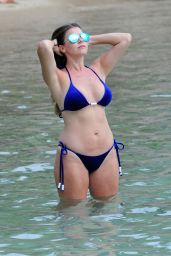 Imogen Thomas in Blue Bikini in Mallorca 09/02/2017