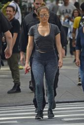 Jennifer Lopez in Tights - New York City 09/26/2017