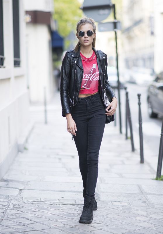 Josephine Skriver Chic Street Style - Paris 09/27/2017