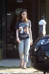Lily Collins - Shopping For Art in Los Angeles 09/20/2017