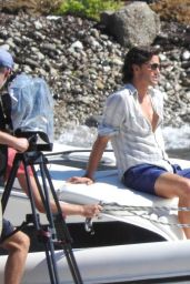 Lily James and Jeremy Irvine - Filming "Mamma Mia", Vis Island in Croatia 09/12/2017