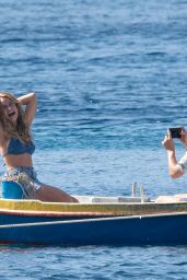 Lily James on Croatian Set of Mamma Mia: Here We Go Again! 09/15/2017
