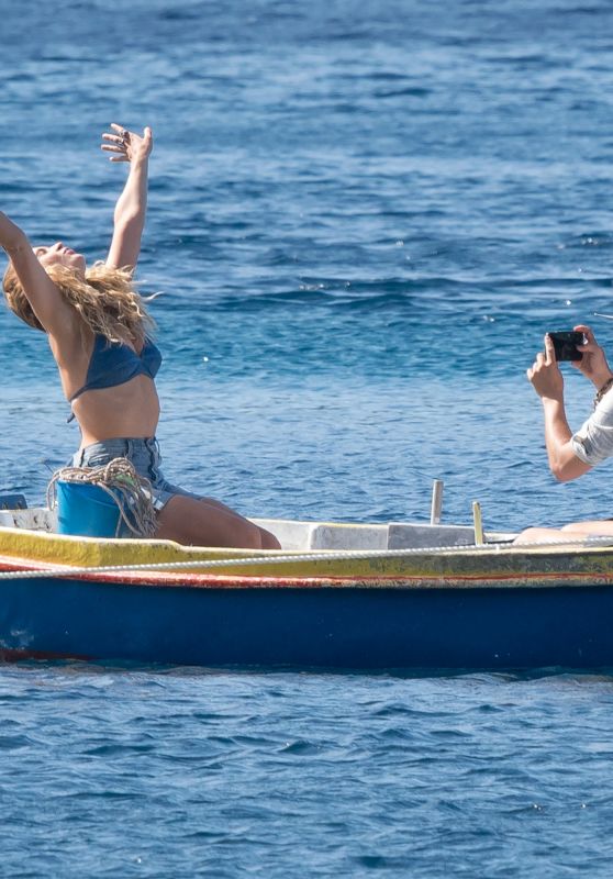 Lily James on Croatian Set of Mamma Mia: Here We Go Again! 09/15/2017