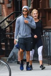 Nina Agdal With Jack Brinkley-Cook in New York City 09/21/2017
