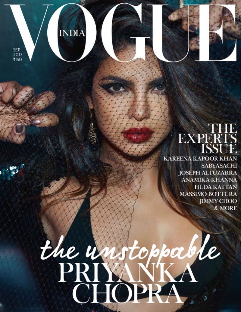 Priyanka Chopra Vogue Magazine India September 2017 Cover Celebmafia