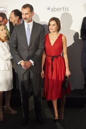 Queen Letizia of Spain at the Teatro Real in Madrid 09/21/2017