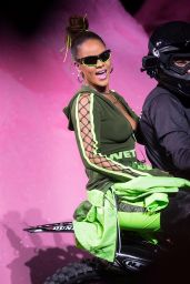 Rihanna - Closes Her Fenty Puma Fashion Show by Riding in on a Dirt Bike in NY 09/10/2017