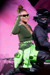 Rihanna - Closes Her Fenty Puma Fashion Show by Riding in on a Dirt Bike in NY 09/10/2017