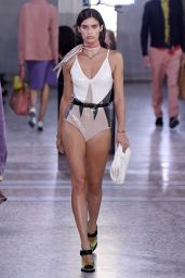 Sara Sampaio - Walks the Runway at the Bottega Veneta Show in Milan 09/23/2017