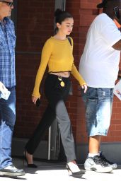 Selena Gomez in Yellow Sweater - NYC 09/27/2017
