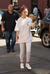 Selena Gomez - Steps out wearing all white in NYC September 4, 2017