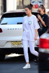 Selena Gomez - Steps out wearing all white in NYC September 4, 2017