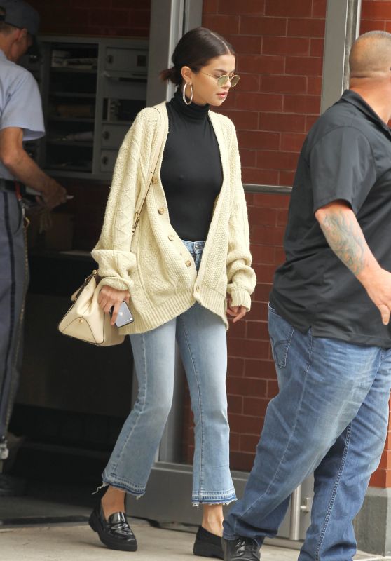 Selena Gomez - Wearing a Black Top, NYC 09/29/2017