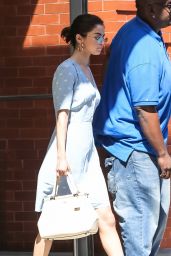 Selena Gomez - Wearing a Blue Dress in NYC 09/15/2017