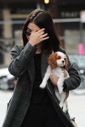 Selena Gomez With Her Puppy - Woody Allen Film Set in NYC 09/19/2017