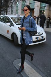 Shanina Shaik Casual Style - Milan, Italy 09/21/2017